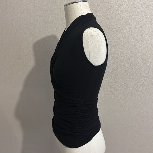 MM Lafleur The Blixen Top Black Ruched Sleeveless Blouse - Picture 4 of 7